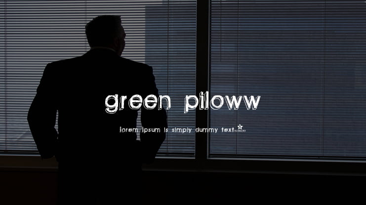 green piloww Font