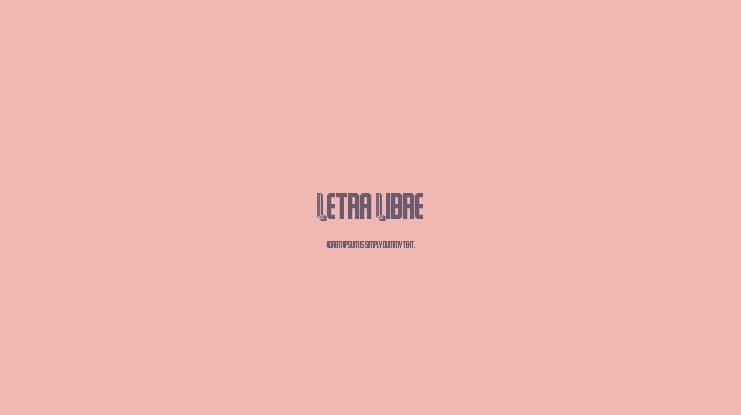 Letra Libre Font