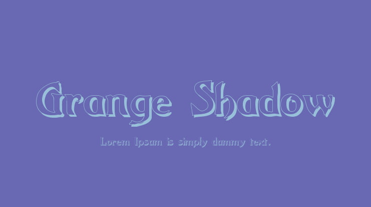 Grange Shadow Font Family