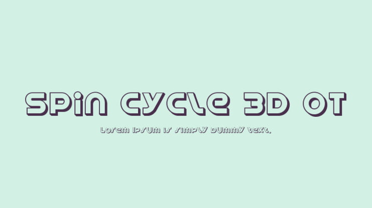 Spin Cycle 3D OT Font