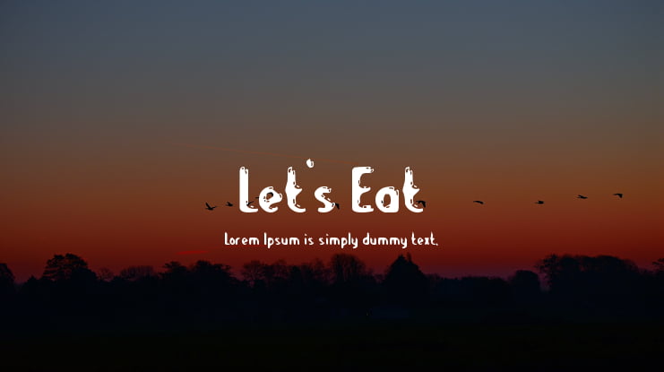 Let's Eat Font
