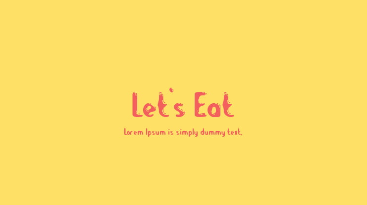 Let's Eat Font