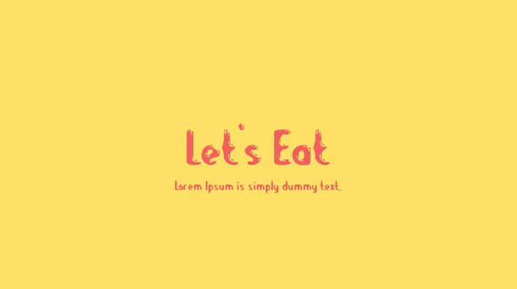 Let's Eat Font