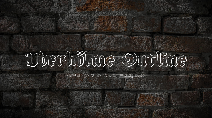 Uberhölme Outline Font