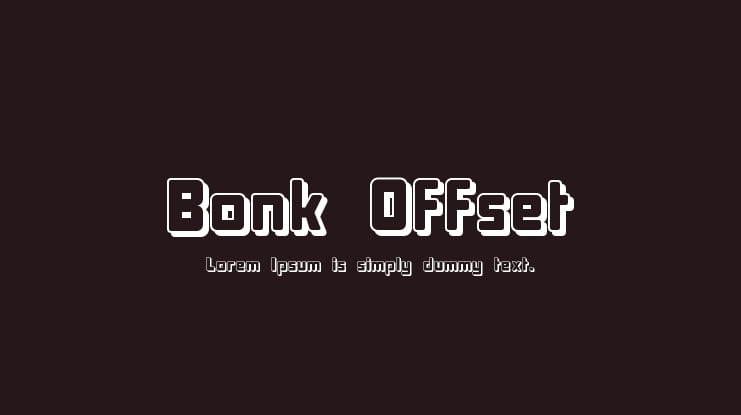 Bonk Offset Font