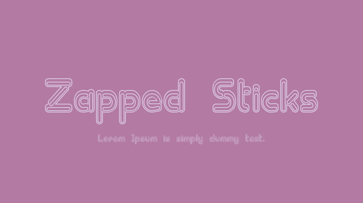 Zapped Sticks Font