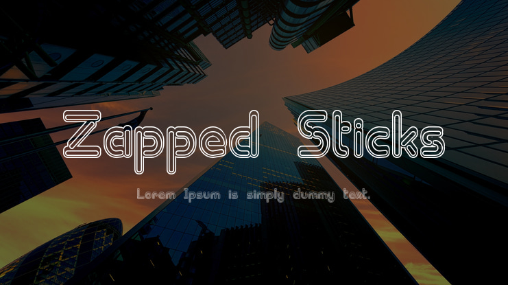 Zapped Sticks Font