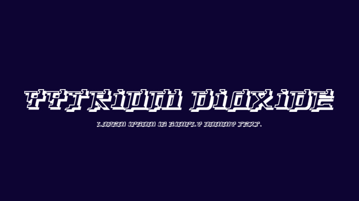 Yytrium Dioxide Font