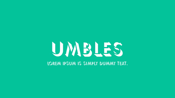 Umbles Font
