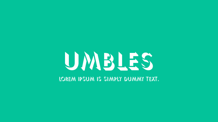 Umbles Font