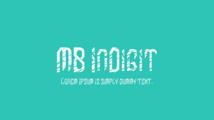 MB InDigit Font