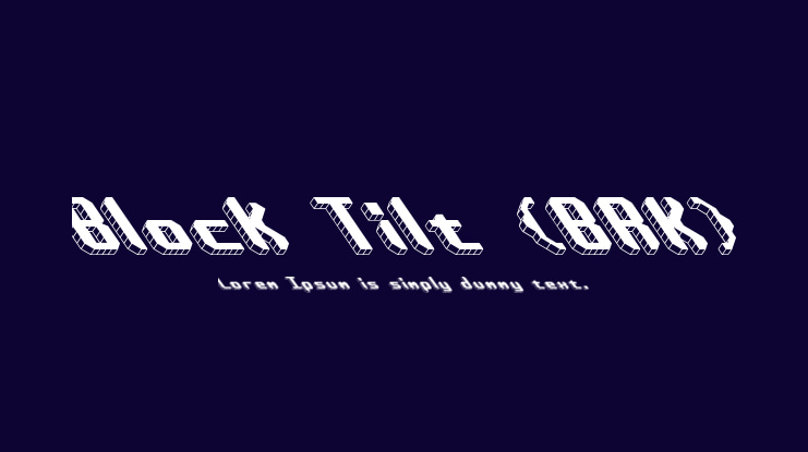 Block Tilt (BRK) Font