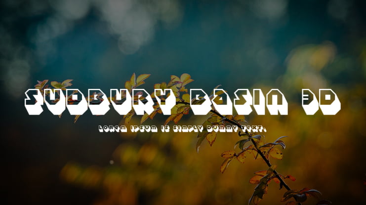 Sudbury Basin 3D Font