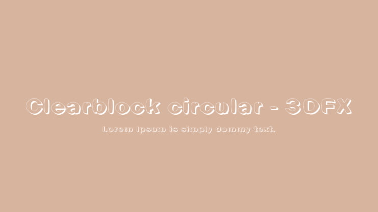 Clearblock circular - 3DFX Font Family