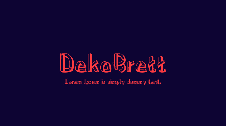 DekoBrett Font