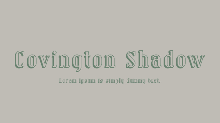 Covington Shadow Font