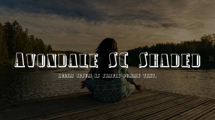 Avondale SC Shaded Font