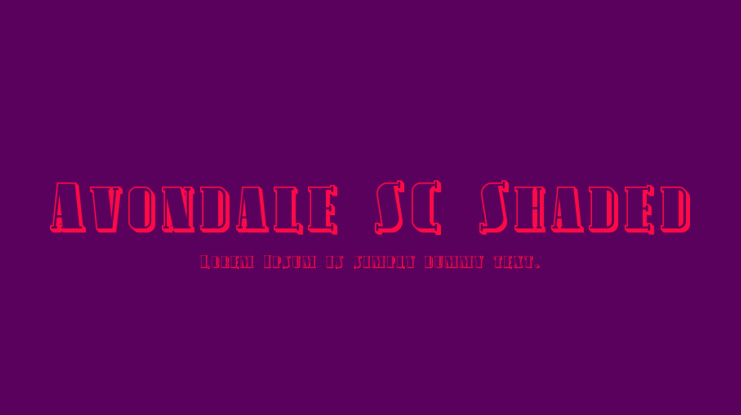 Avondale SC Shaded Font