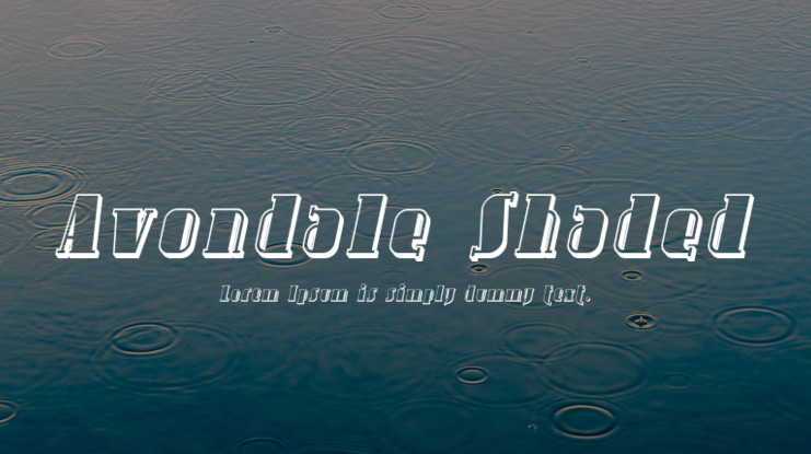 Avondale Shaded Font