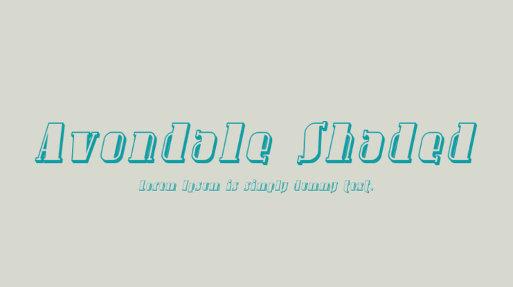 Avondale Shaded Font