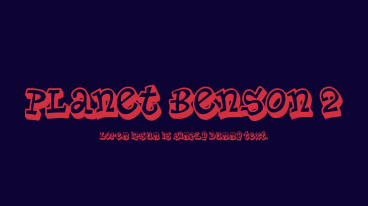 Planet Benson 2 Font