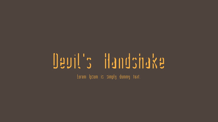 Devil's Handshake Font