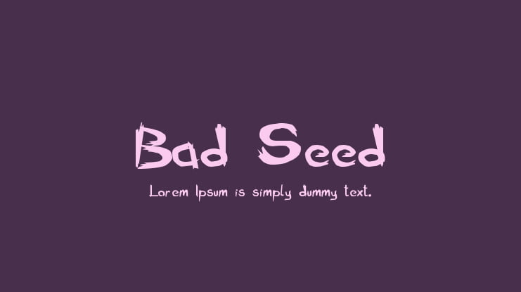 Bad Seed Font