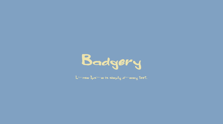 Badgery Font