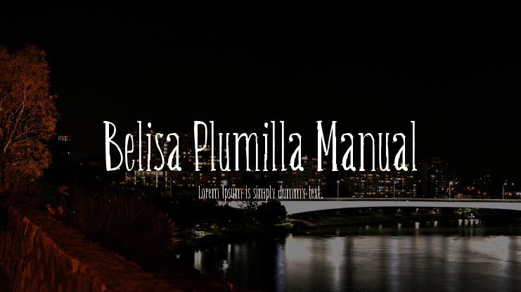 Belisa Plumilla Manual Font