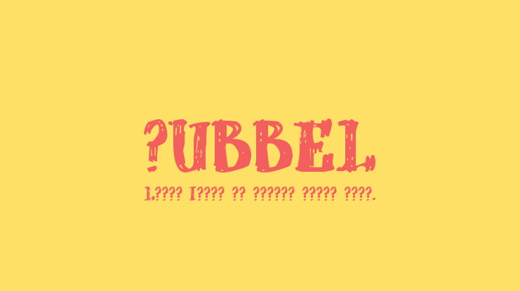 dUBBEL Font