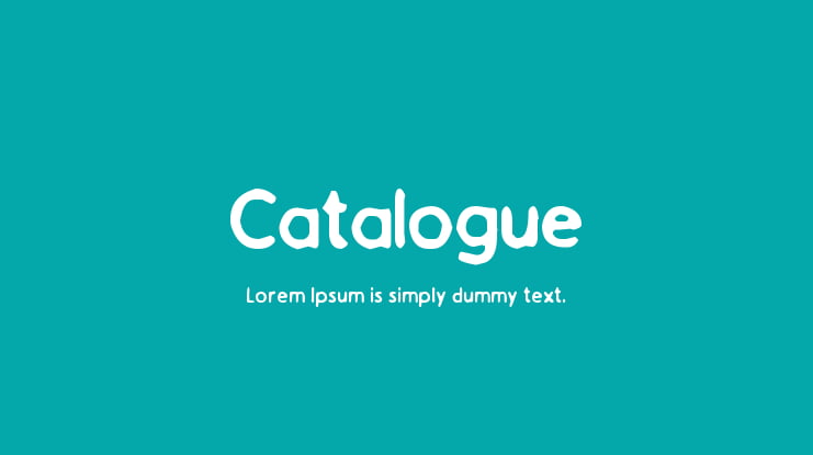Catalogue Font