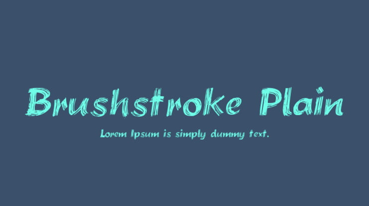 Brushstroke Plain Font