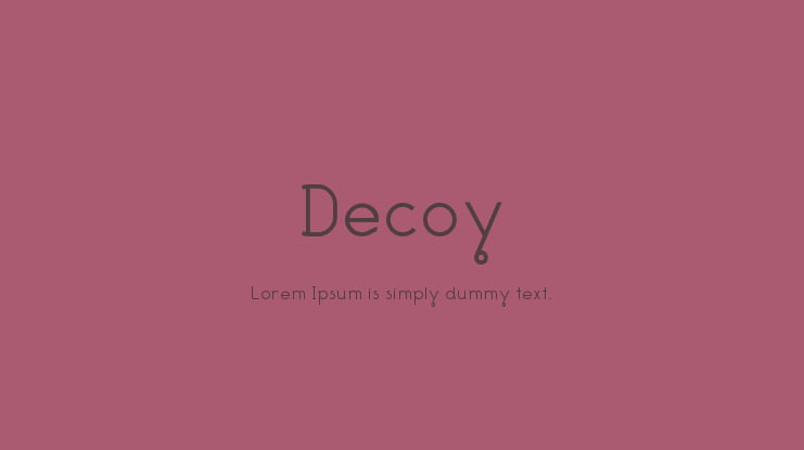 Decoy Font