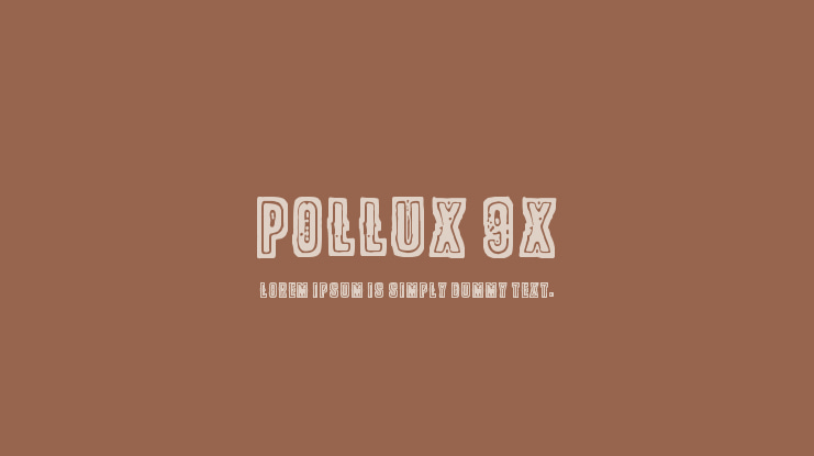 Pollux 9x Font Family