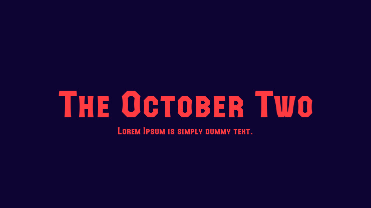 The October Two Font Family