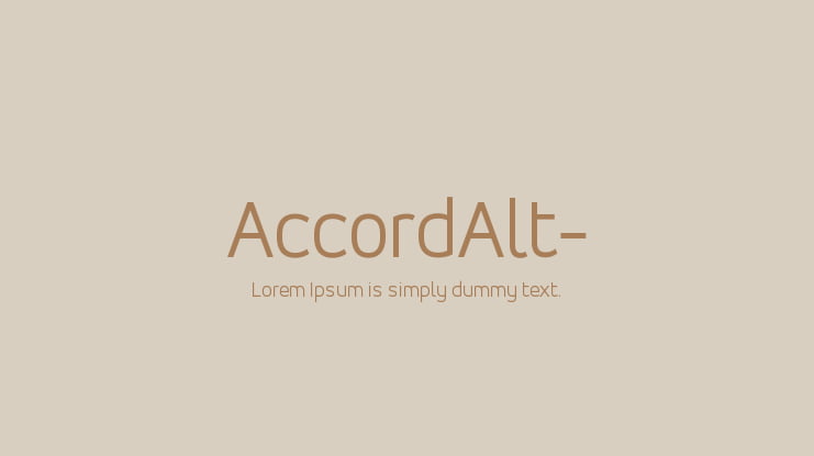 AccordAlt- Font