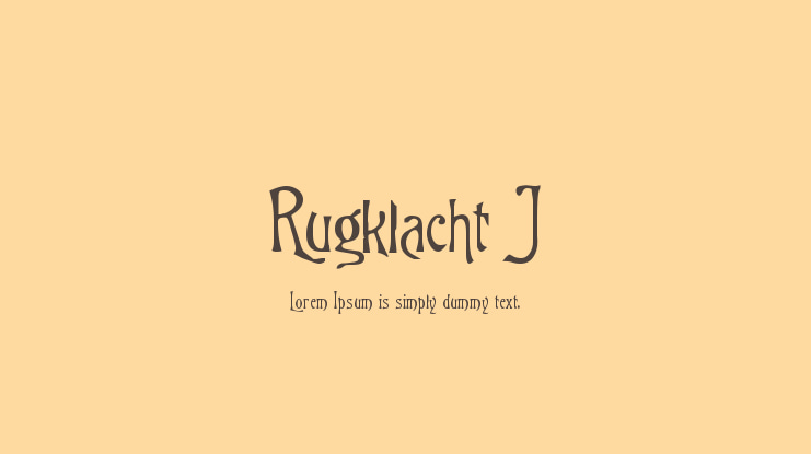 Rugklacht J Font