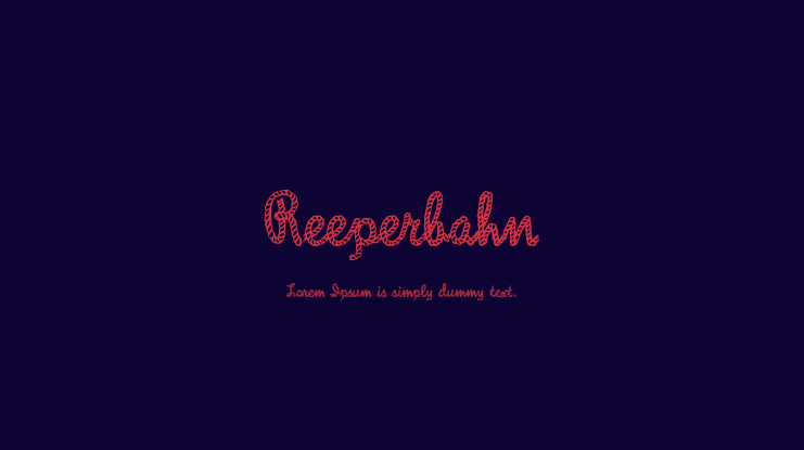 Reeperbahn Font