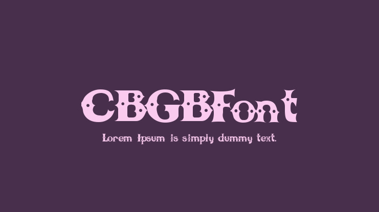 CBGBFont Font Family