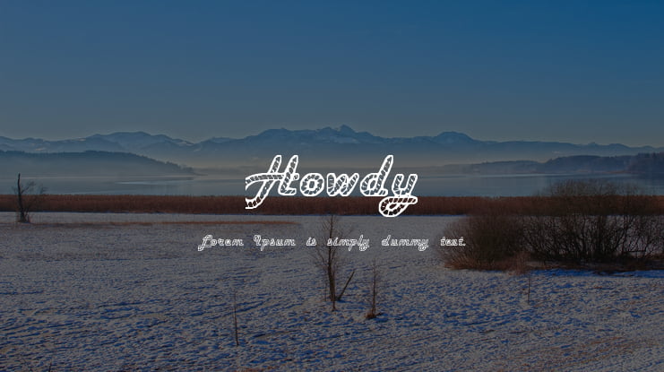 Howdy Font