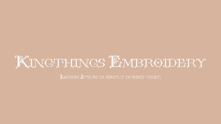 Kingthings Embroidery Font