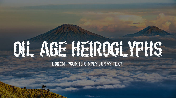 Oil Age Heiroglyphs Font