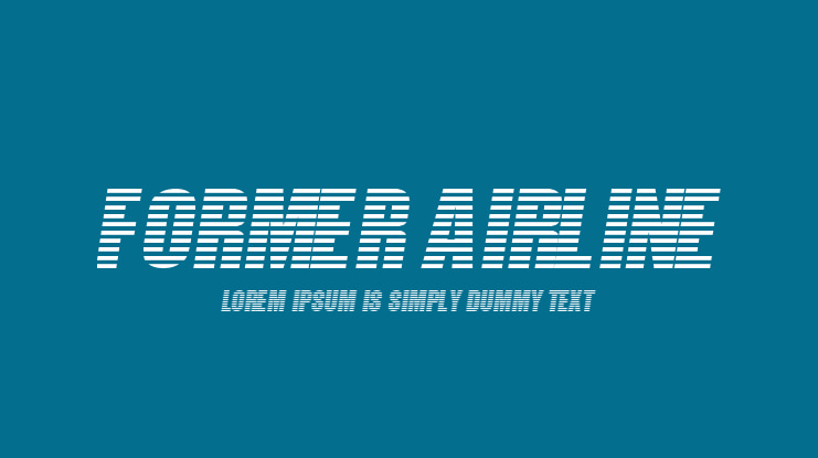 Former Airline Font
