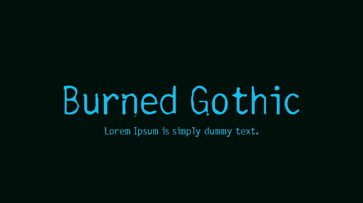 Burned Gothic Font