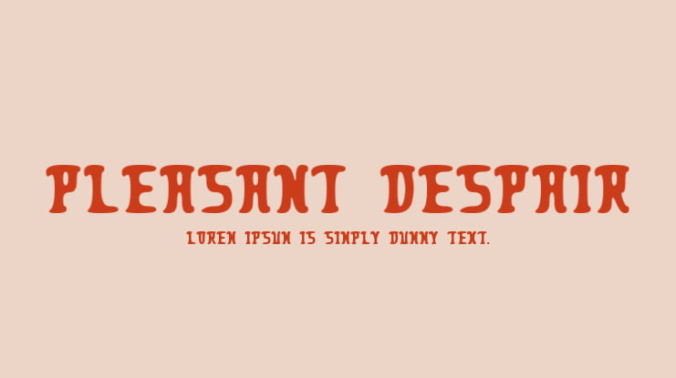 Pleasant Despair Font
