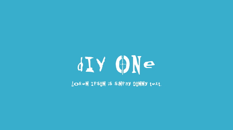 DIY One Font Family