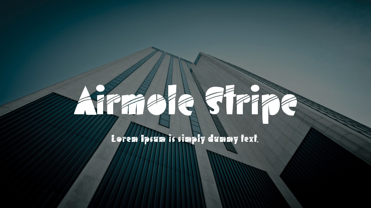 Airmole Stripe Font