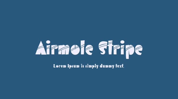 Airmole Stripe Font