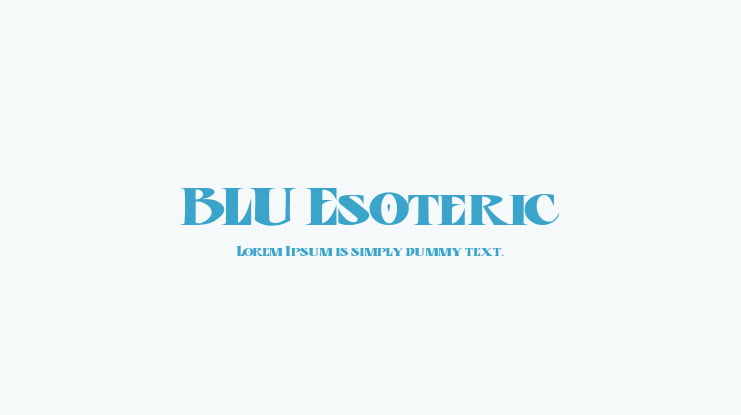 BLU Esoteric Font