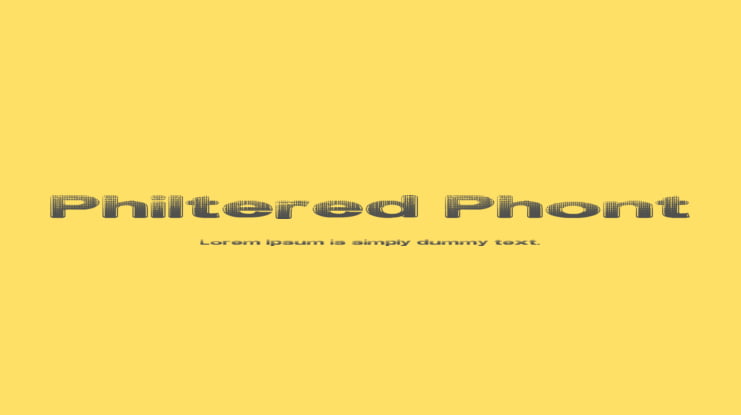 Philtered Phont Font